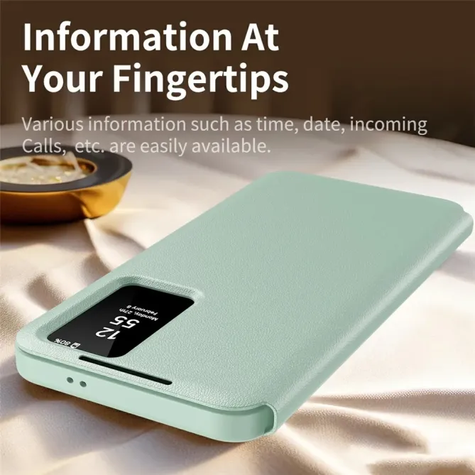 Housse Samsung Galaxy S26 Ultra avec fenêtre intelligente et porte-car