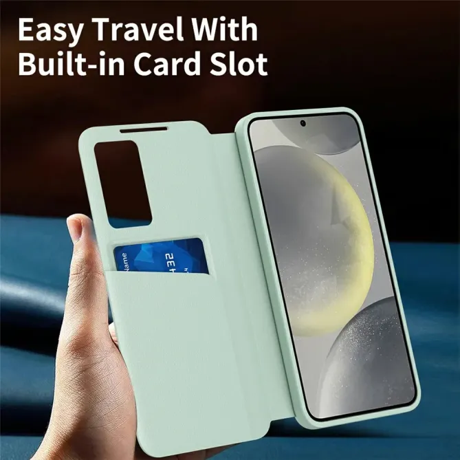 Housse Samsung Galaxy S26 Ultra avec fenêtre intelligente et porte-car