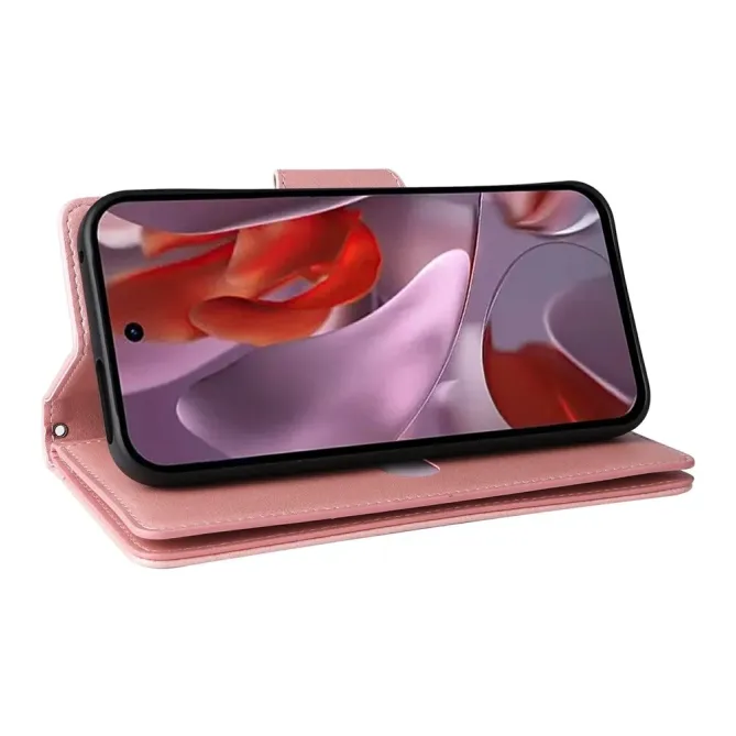 Housse Google Pixel 10a Portefeuille Zippée à Rivets