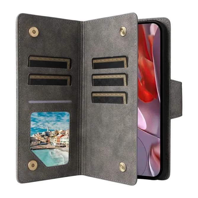 Housse Google Pixel 10a Portefeuille Zippée à Rivets