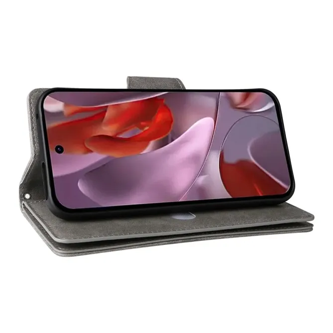 Housse Google Pixel 10a Portefeuille Zippée à Rivets