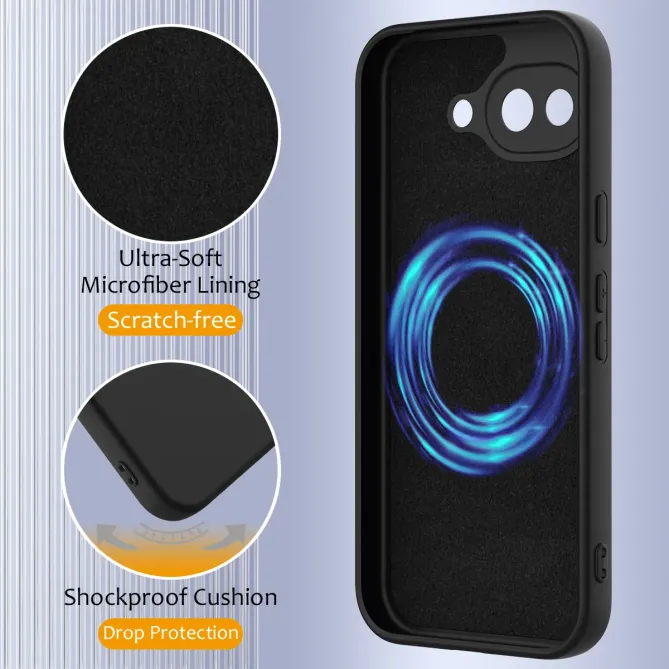 Coque Google Pixel 10a Silicone Liquide Magnétique, Lanière