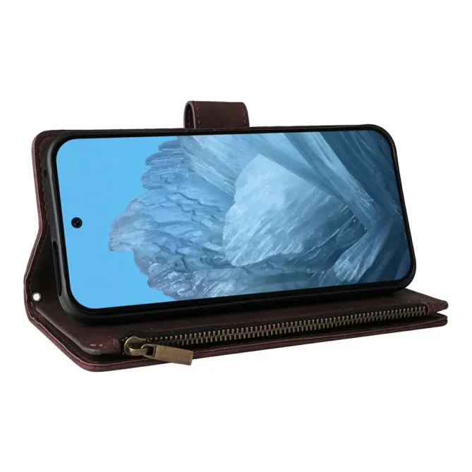 Housse Google Pixel 10a Portefeuille Zippée Multi-emplacements