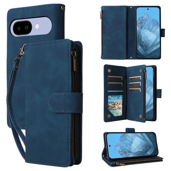 Housse Google Pixel 10a Portefeuille Zippée Multi-emplacements