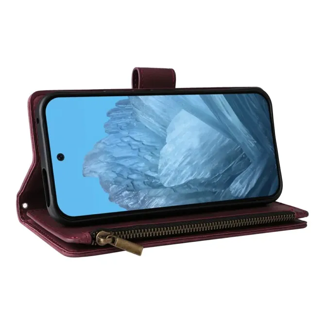 Housse Google Pixel 10a Portefeuille Zippée Multi-emplacements