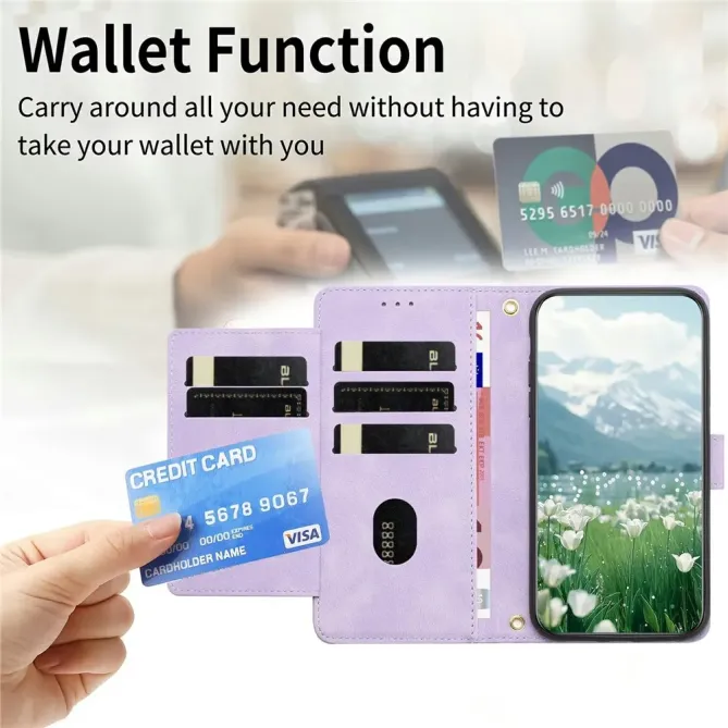 Housse Honor 500 Portefeuille 5 Cartes Tulipes