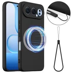 Coque Honor 500 Silicone Liquide Magnétique, Lanière