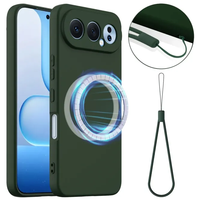 Coque Honor 500 Silicone Liquide Magnétique, Lanière