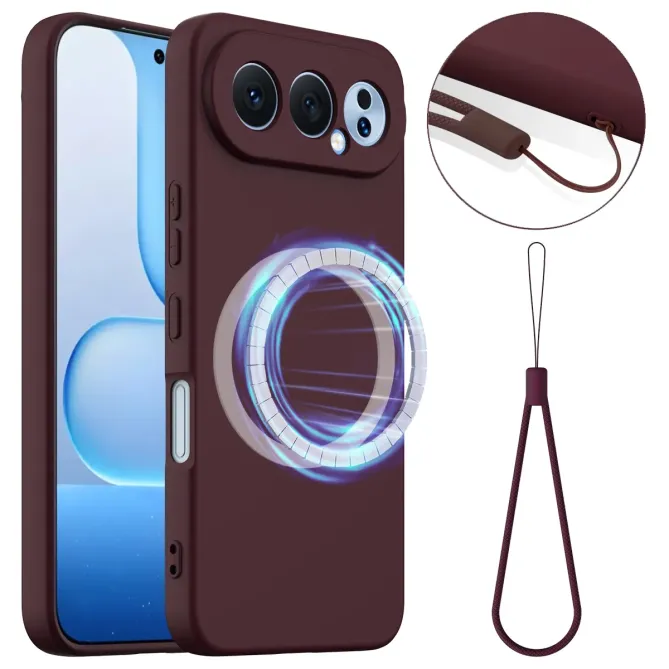 Coque Honor 500 Silicone Liquide Magnétique, Lanière