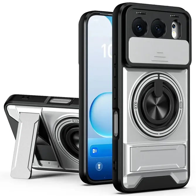 Coque Honor 500 Magnétique Anneau Support et Cache Caméra Coulissant