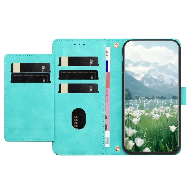 Housse Google Pixel 10a Portefeuille 5 Cartes Tulipes