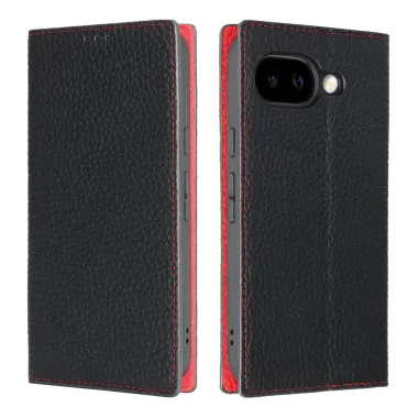 Flip Cover Google Pixel 10a Cuir Véritable Litchi