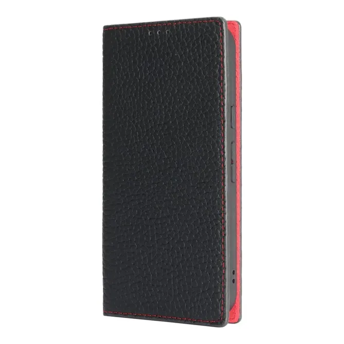 Flip Cover Google Pixel 10a Cuir Véritable Litchi