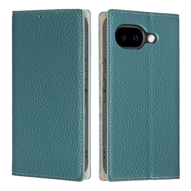 Flip Cover Google Pixel 10a Cuir Véritable Litchi