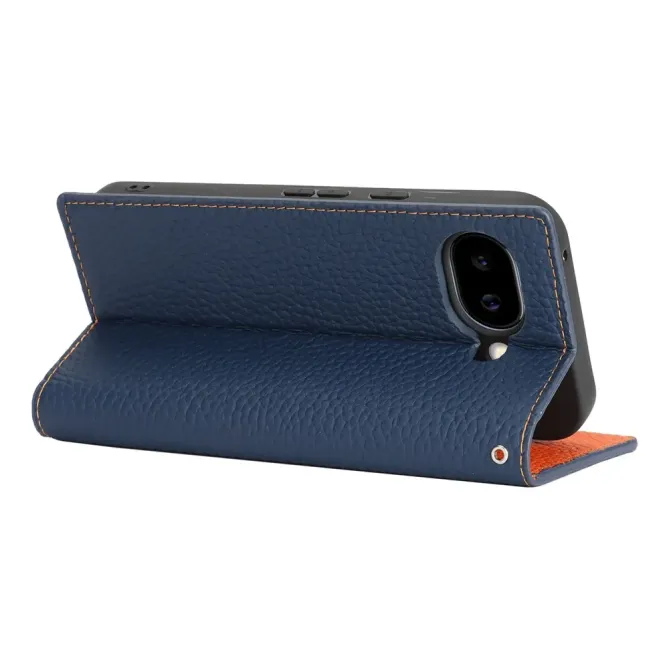 Flip Cover Google Pixel 10a Cuir Véritable Litchi