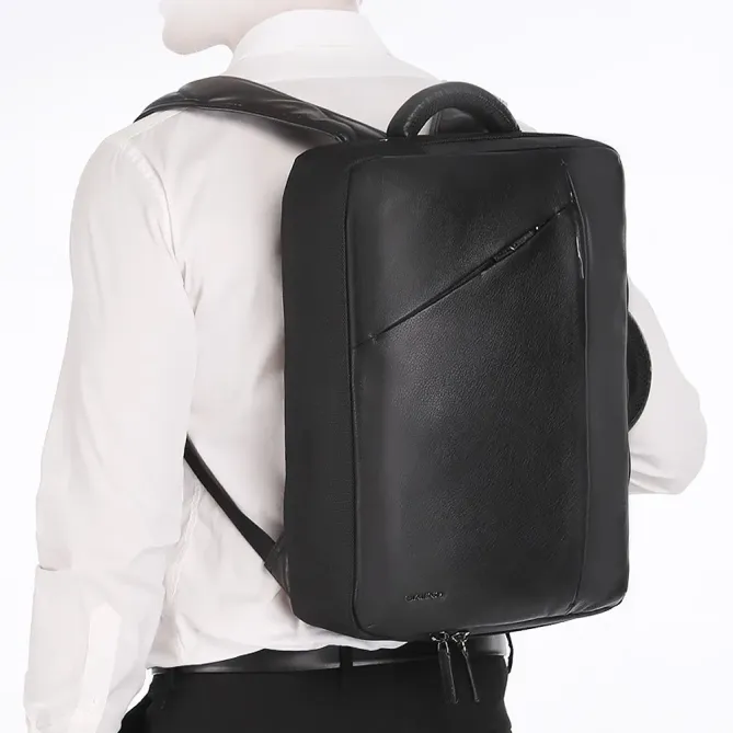 Sacoche Ordinateur 15 pouces Cuir Véritable avec Alarme Antivol