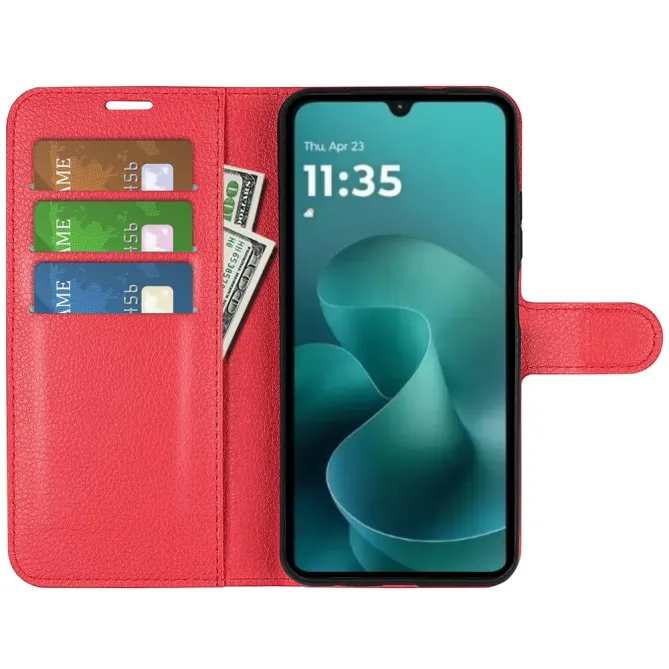 Housse Moto G06 / G06 Power portefeuille style cuir