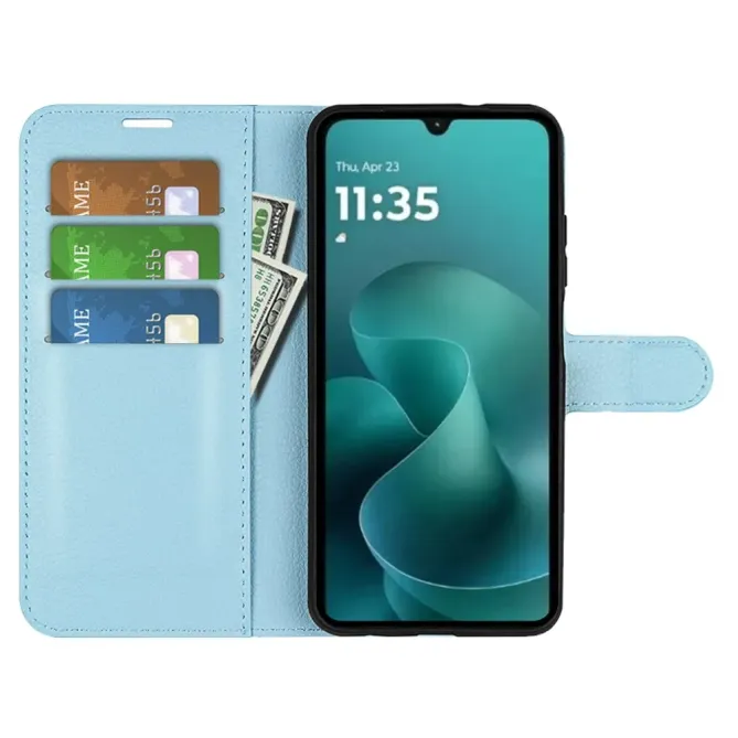 Housse Moto G06 / G06 Power portefeuille style cuir