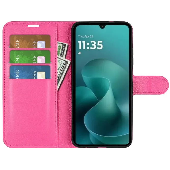 Housse Moto G06 / G06 Power portefeuille style cuir
