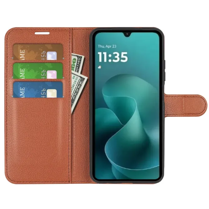 Housse Moto G06 / G06 Power portefeuille style cuir