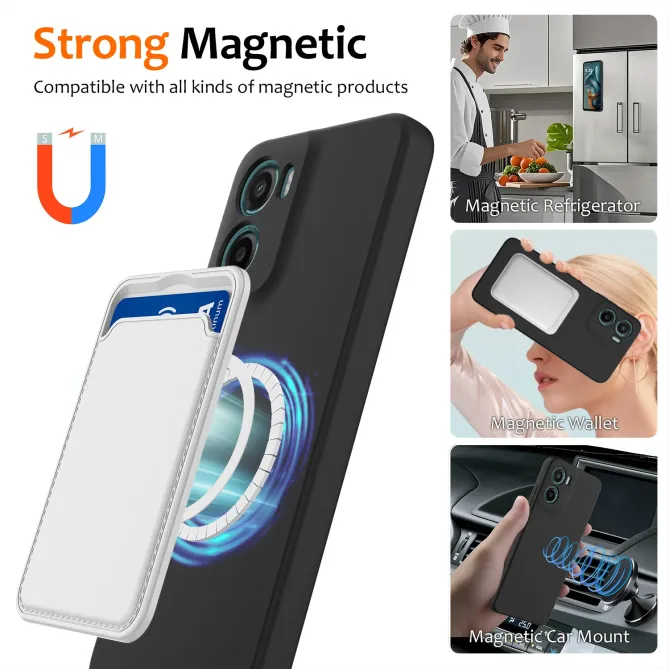 Coque Moto G06 / G06 Power Silicone Liquide Magnétique, Lanière