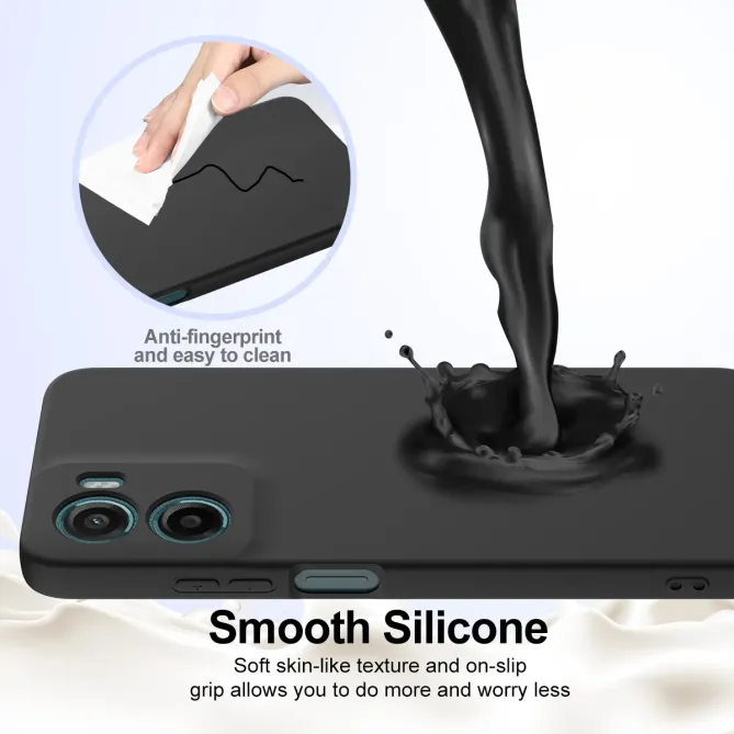 Coque Moto G06 / G06 Power Silicone Liquide Magnétique, Lanière