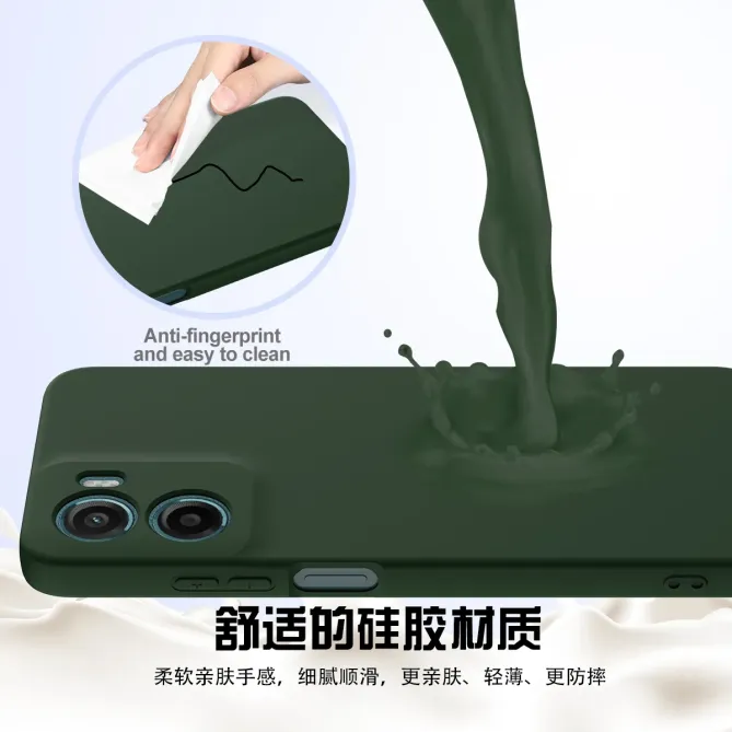 Coque Moto G06 / G06 Power Silicone Liquide Magnétique, Lanière