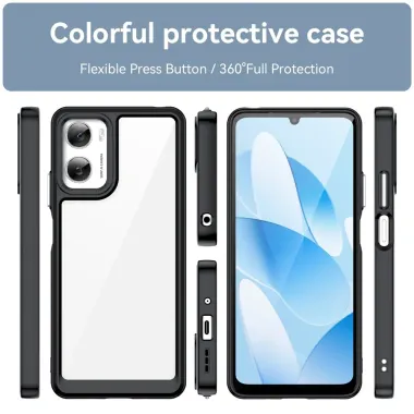 Coque Moto G06 / G06 Power Transparente Contour Couleuré