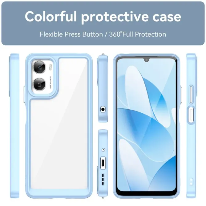Coque Moto G06 / G06 Power Transparente Contour Couleuré