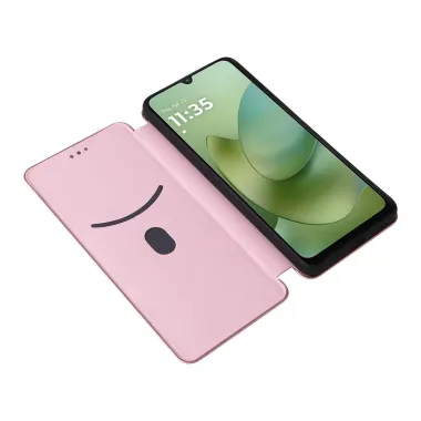 Flip Cover Moto G06 / G06 Power design fibre de carbone