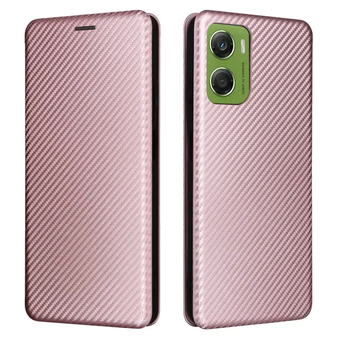Flip Cover Moto G06 / G06 Power design fibre de carbone