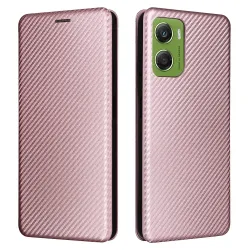 Flip Cover Moto G06 / G06 Power design fibre de carbone