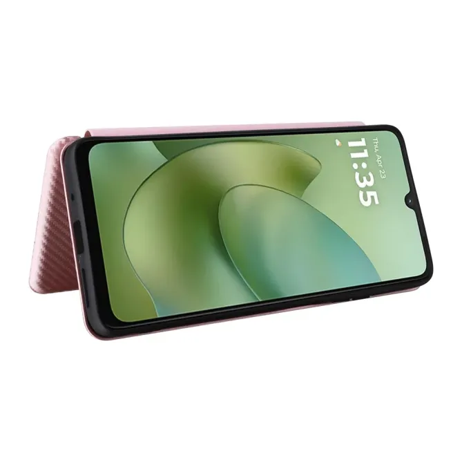 Flip Cover Moto G06 / G06 Power design fibre de carbone