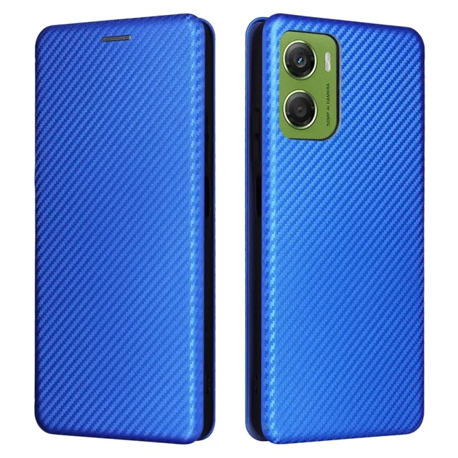 Flip Cover Moto G06 / G06 Power design fibre de carbone