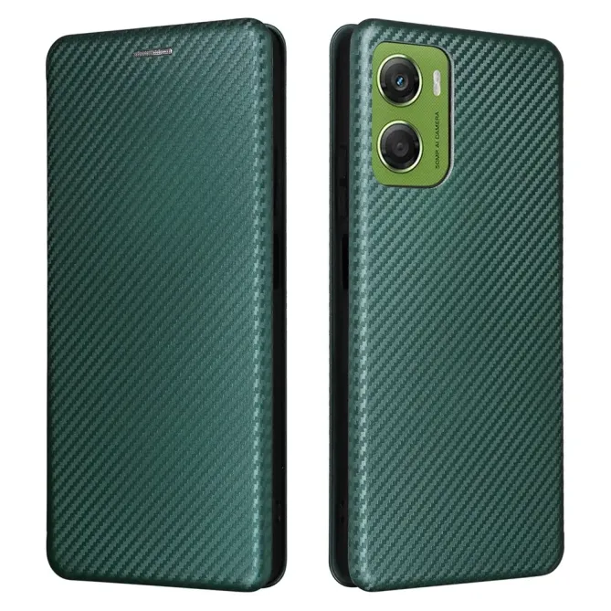 Flip Cover Moto G06 / G06 Power design fibre de carbone