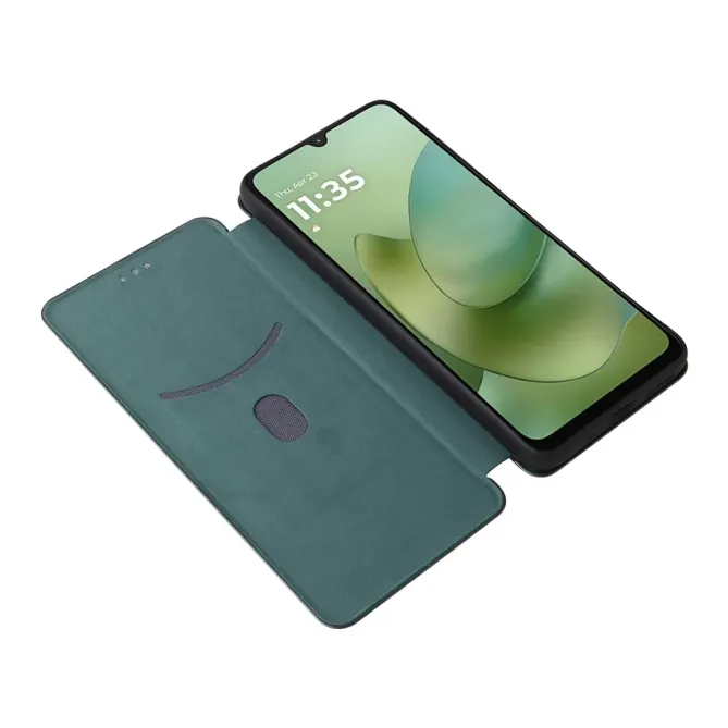 Flip Cover Moto G06 / G06 Power design fibre de carbone