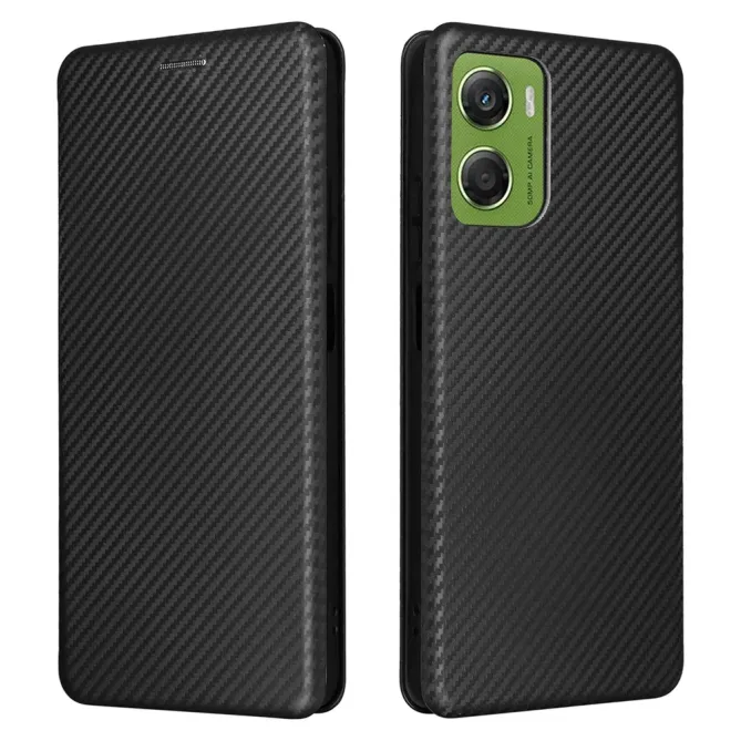 Flip Cover Moto G06 / G06 Power design fibre de carbone