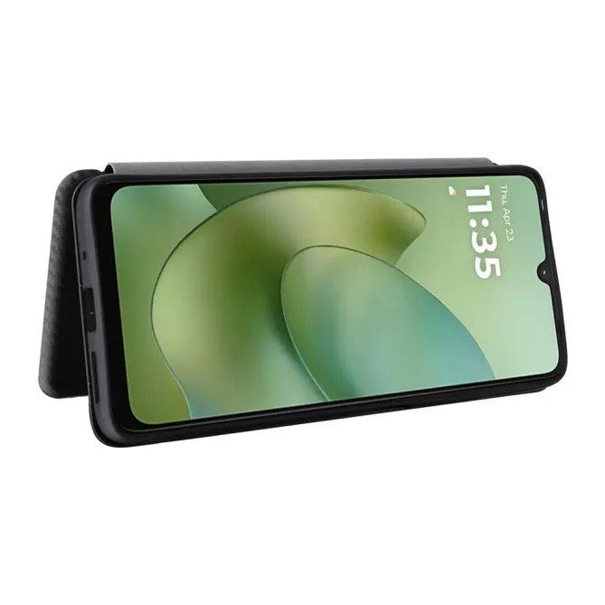 Flip Cover Moto G06 / G06 Power design fibre de carbone
