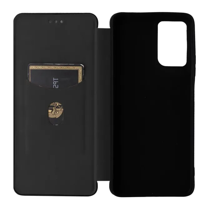 Flip Cover Moto G06 / G06 Power design fibre de carbone