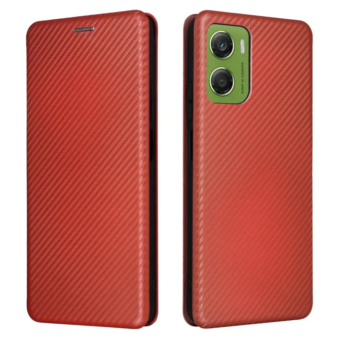 Flip Cover Moto G06 / G06 Power design fibre de carbone