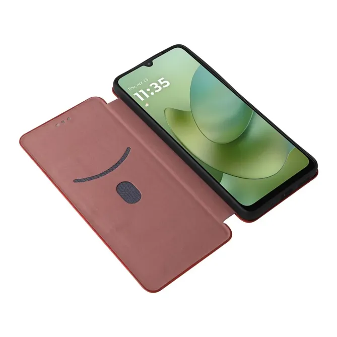 Flip Cover Moto G06 / G06 Power design fibre de carbone