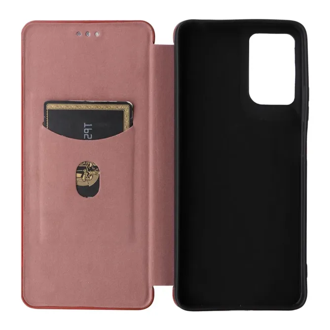 Flip Cover Moto G06 / G06 Power design fibre de carbone