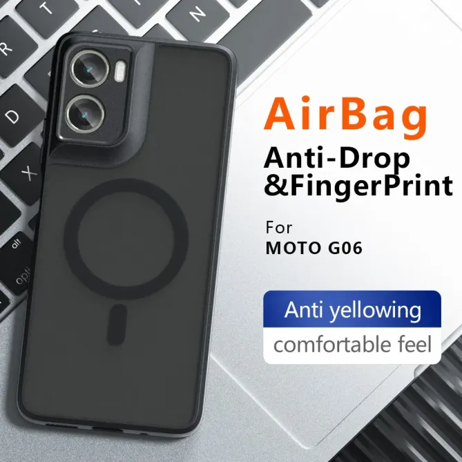 Coque Moto G06 Power / Moto G06 Revêtement Mat Magnétique