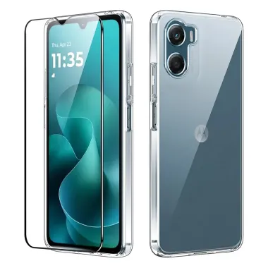 Coque Moto G06 Power / Moto G06 Transparente avec Verre Trempé