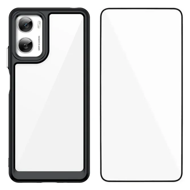 Coque Moto G06 Power / Moto G06 Contour Couleuré avec Verre Trempé