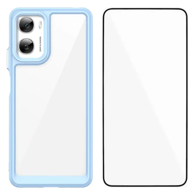 Coque Moto G06 Power / Moto G06 Contour Couleuré avec Verre Trempé