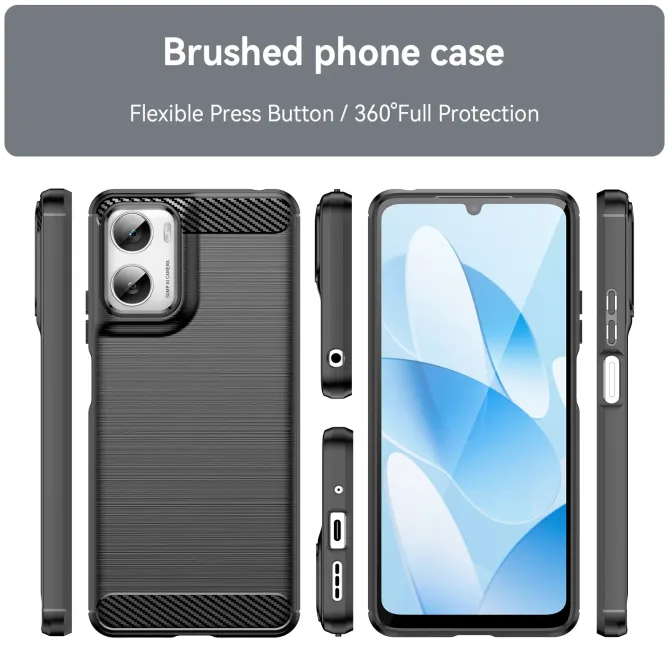 Coque Moto G06 Power / Moto G06 flexible effet brossé avec verre tremp