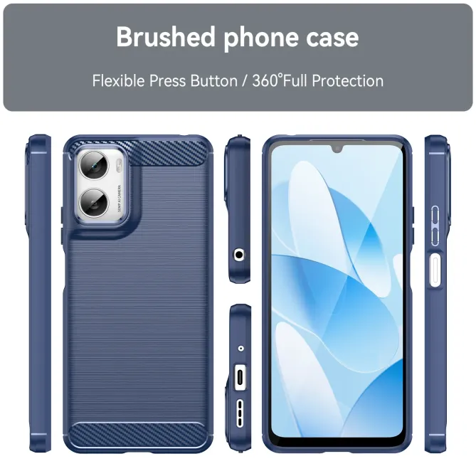 Coque Moto G06 Power / Moto G06 flexible effet brossé avec verre tremp