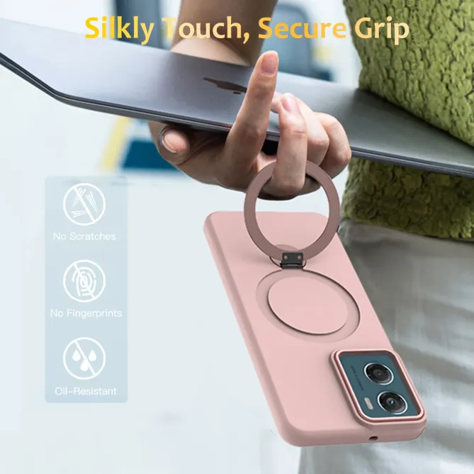 Coque Moto G06 Power / Moto G06 Magnétique avec Anneau Rotatif