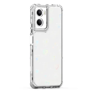 Coque Moto G06 Power / Moto G06 Cœurs Holographiques 3-en-1